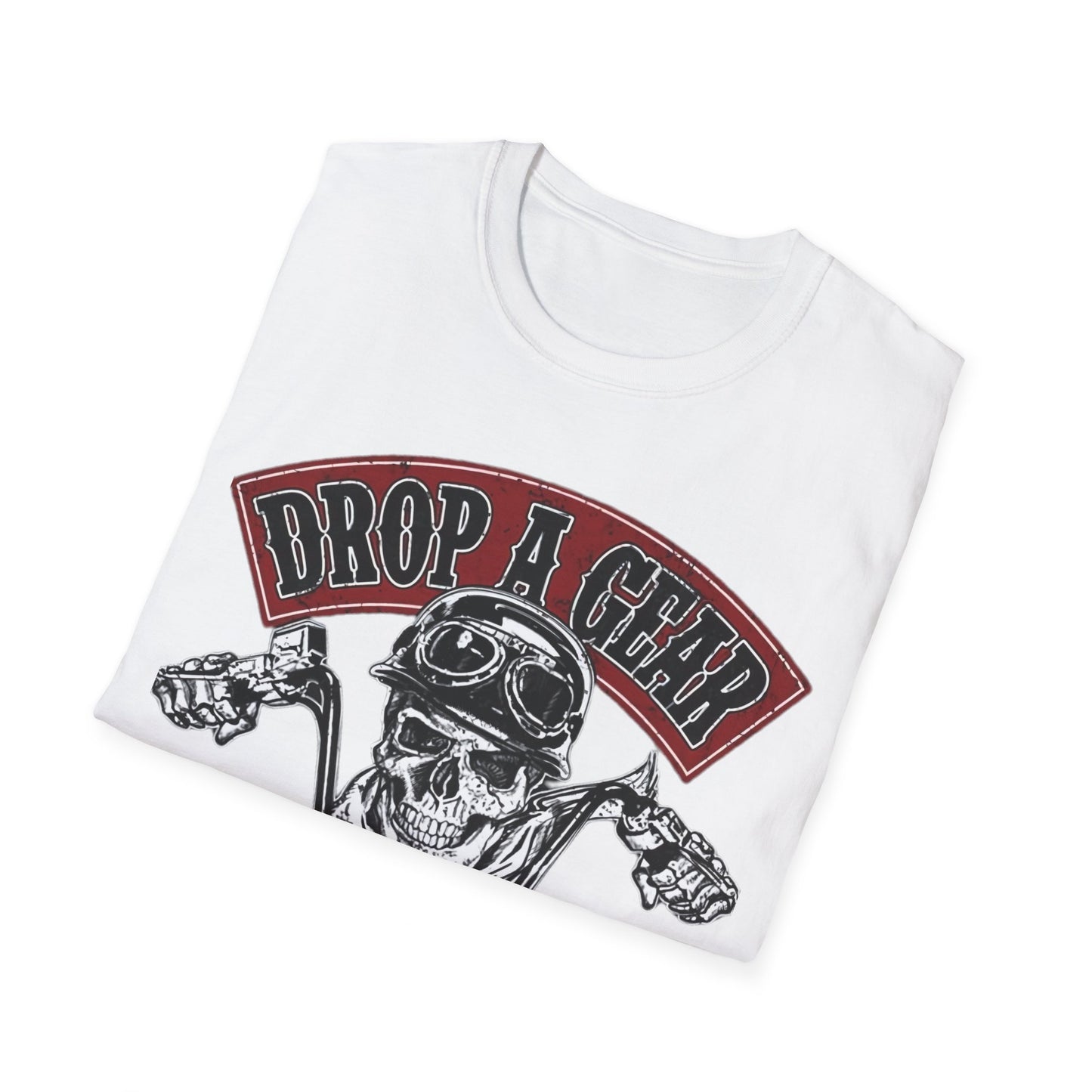 Biker T Shirt Ring Spun Cotton Drop A Gear