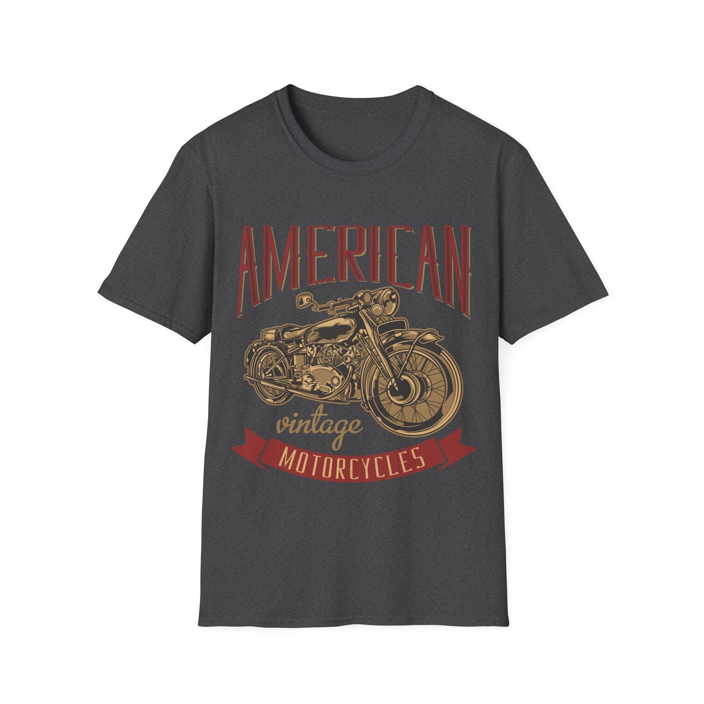 Biker T Shirt Ring Spun Cotton American Vintage Motorcycles