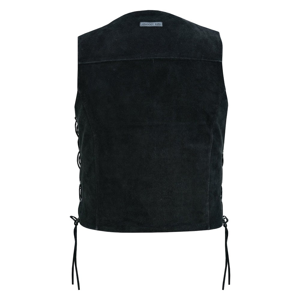 Men's Men's Longreach Suede Vest ck Leather Motorcycle Vest JRV10042