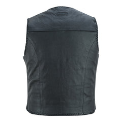 Men's Murray Leather Motorcycle Vest JRV10044