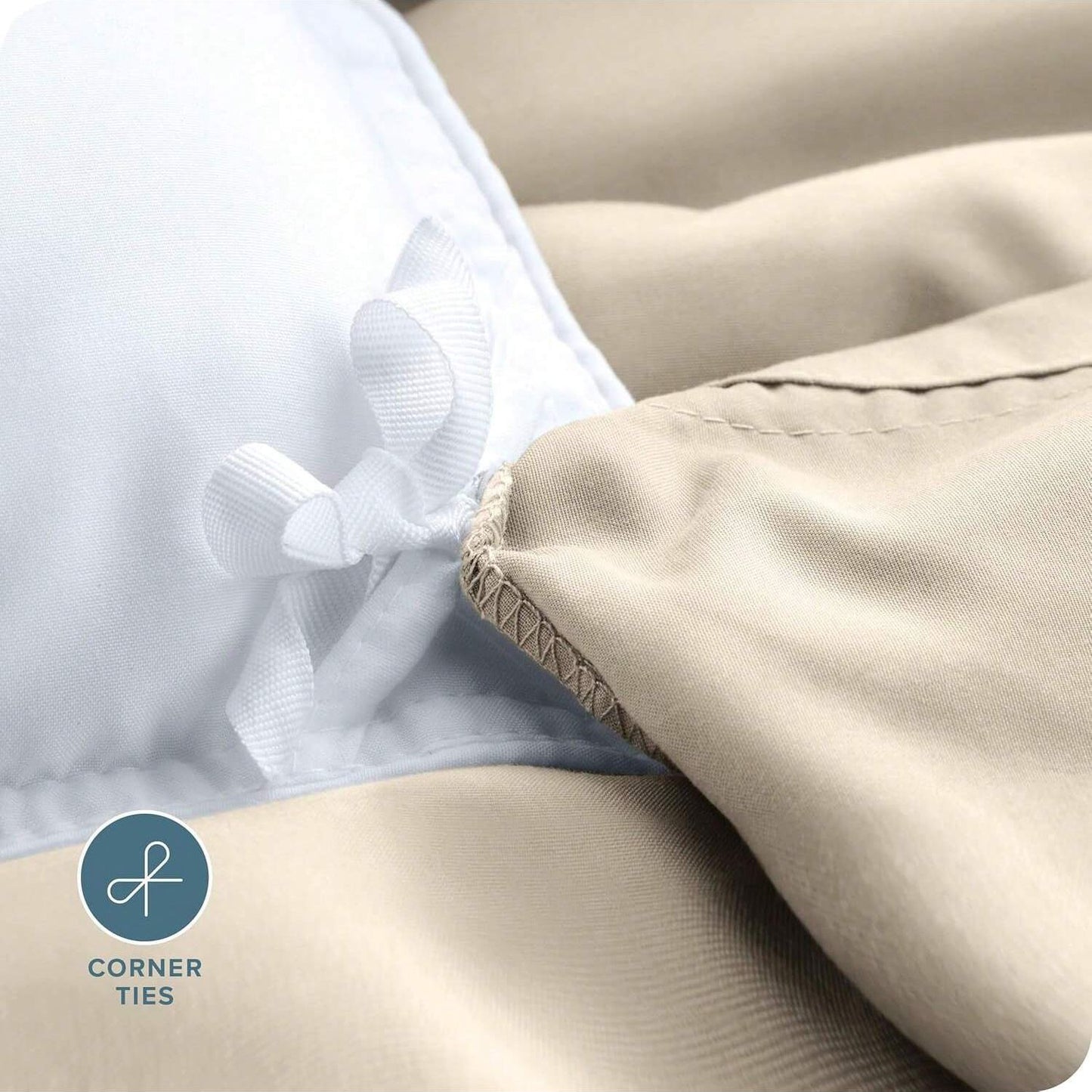 3 Piece Hotel Soft Microfiber Quilt Cover Set-2000TC Duvet/Donna Cover Set & Pillowcases -1 Quilt Cover Zipper Closure & 1 x Pillowcases-Breathable Bedding - Wrinkle, Fade, Stain Resistant(Camel Beige,King)