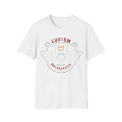 Biker T Shirt  Ring Spun Cotton Custom Lucky Wheels