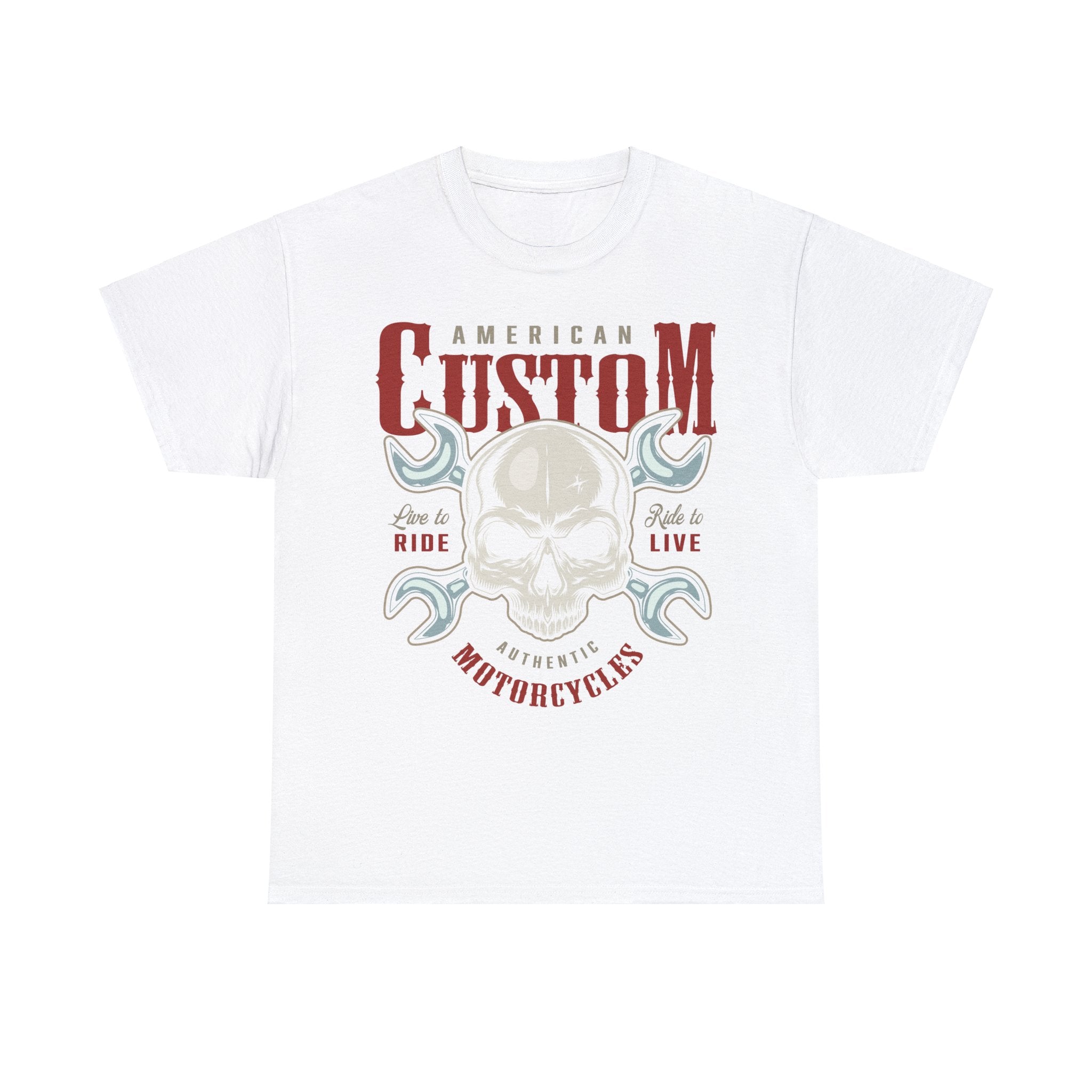 Biker T Shirt 100% Heavy Cotton Tee American Custom