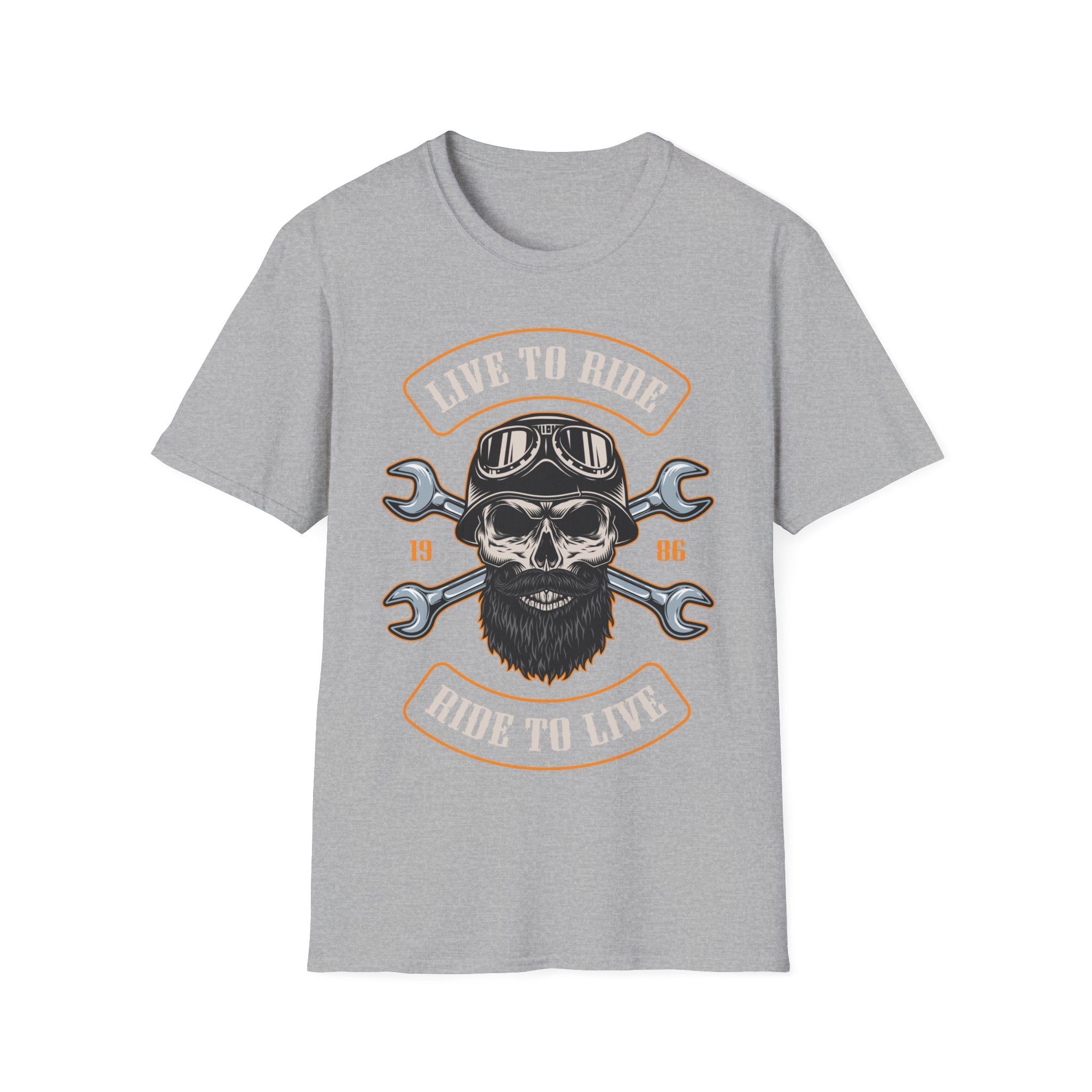 Biker T Shirt Ring Spun Cotton Live To Ride 1986 – Wicked Gear Biker T Shirt Ring Spun Cotton Live To Ride 1986 – Wicked Gear