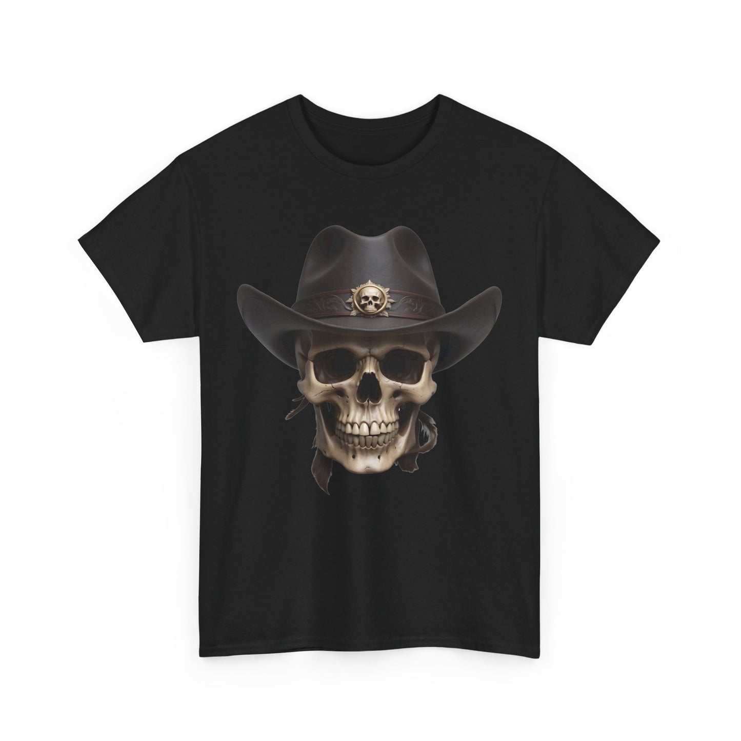 Biker T Shirt Skull With Stetson