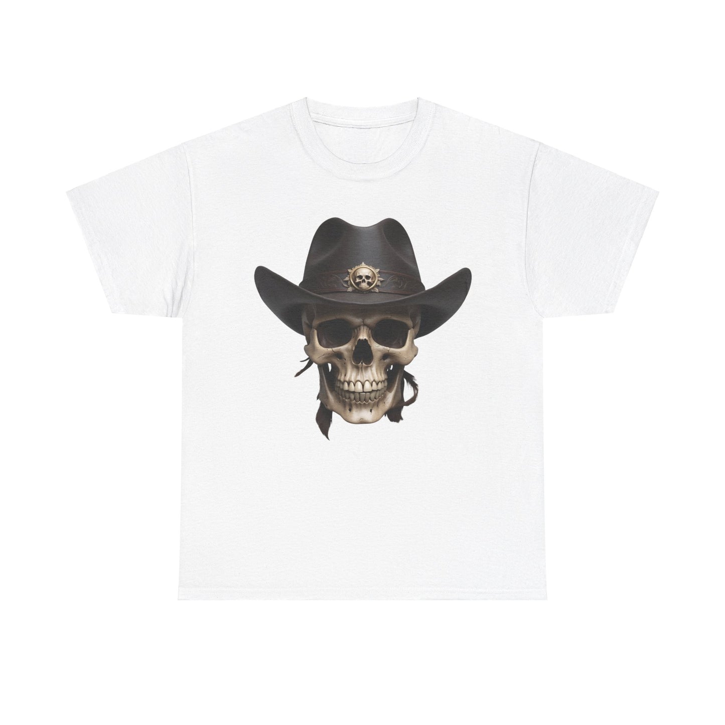 Skull With Stetson Biker T-Shirt