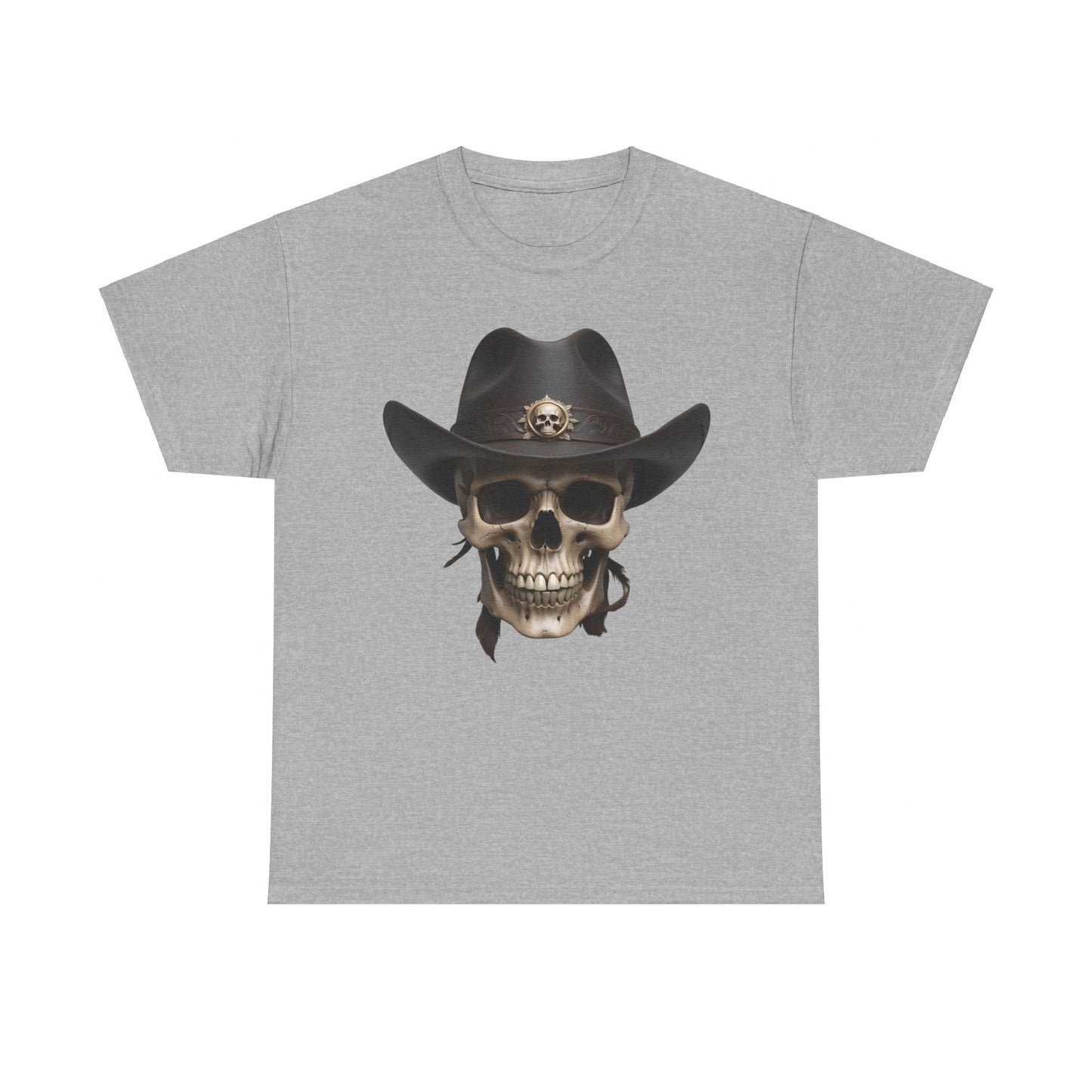Biker T Shirt Skull With Stetson