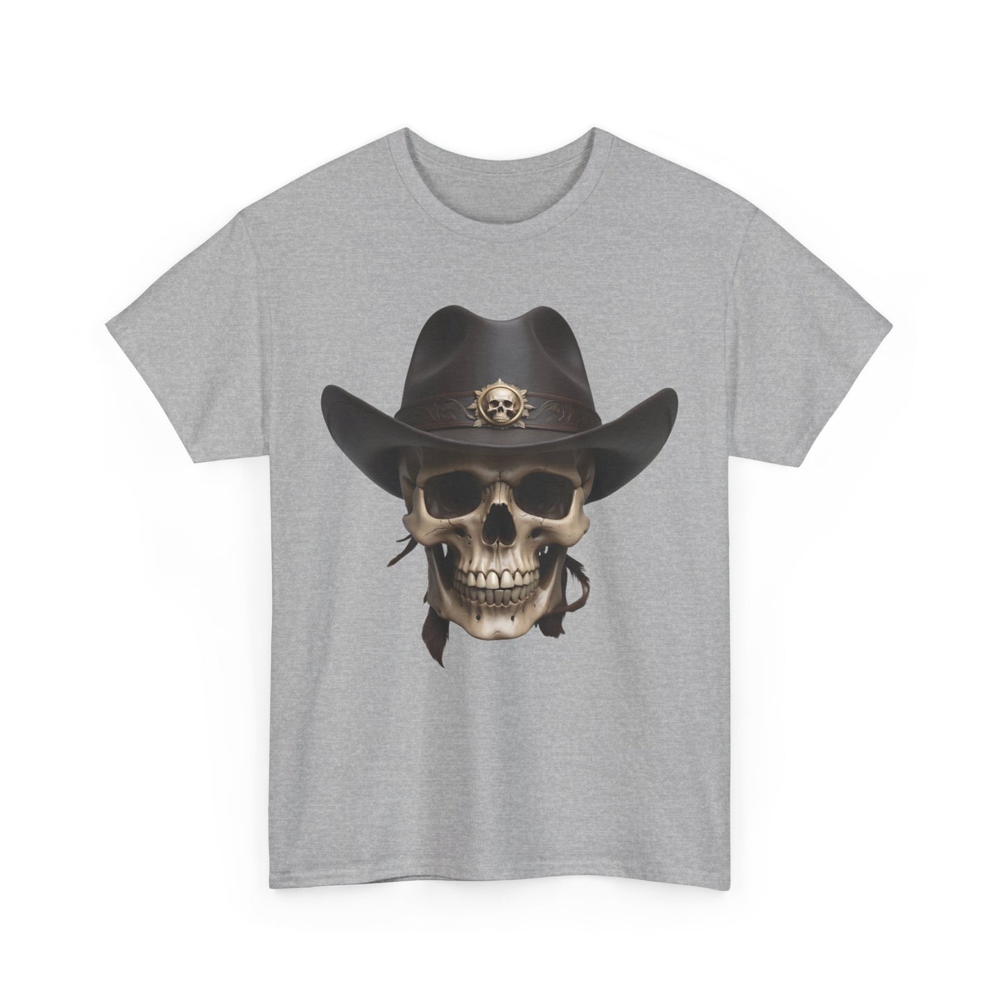 Biker T Shirt Skull With Stetson