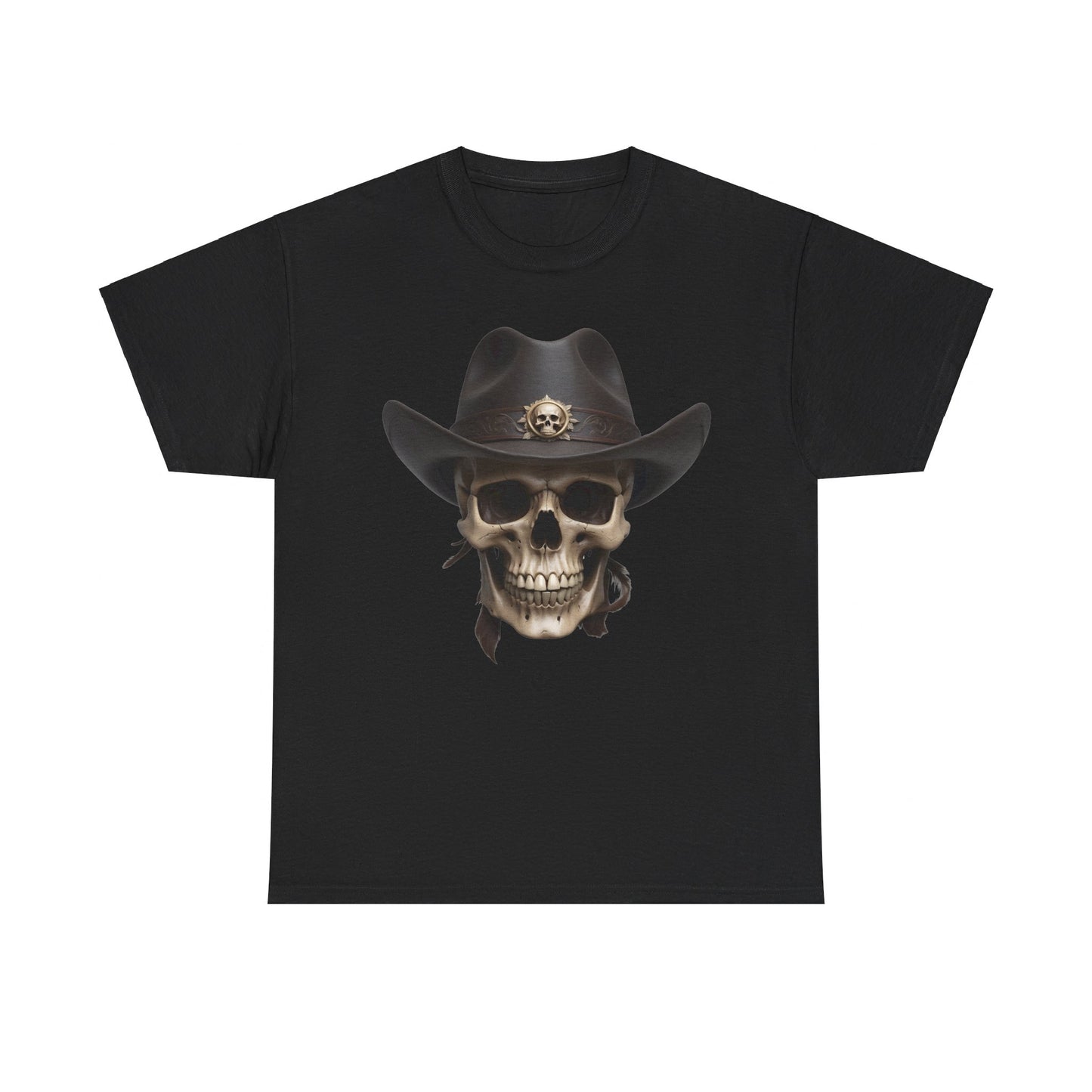 Biker T Shirt Skull With Stetson