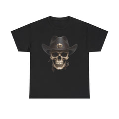 Biker T Shirt Skull With Stetson