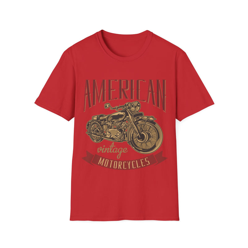 Biker T Shirt  Ring Spun Cotton American Vintage Motorcycles
