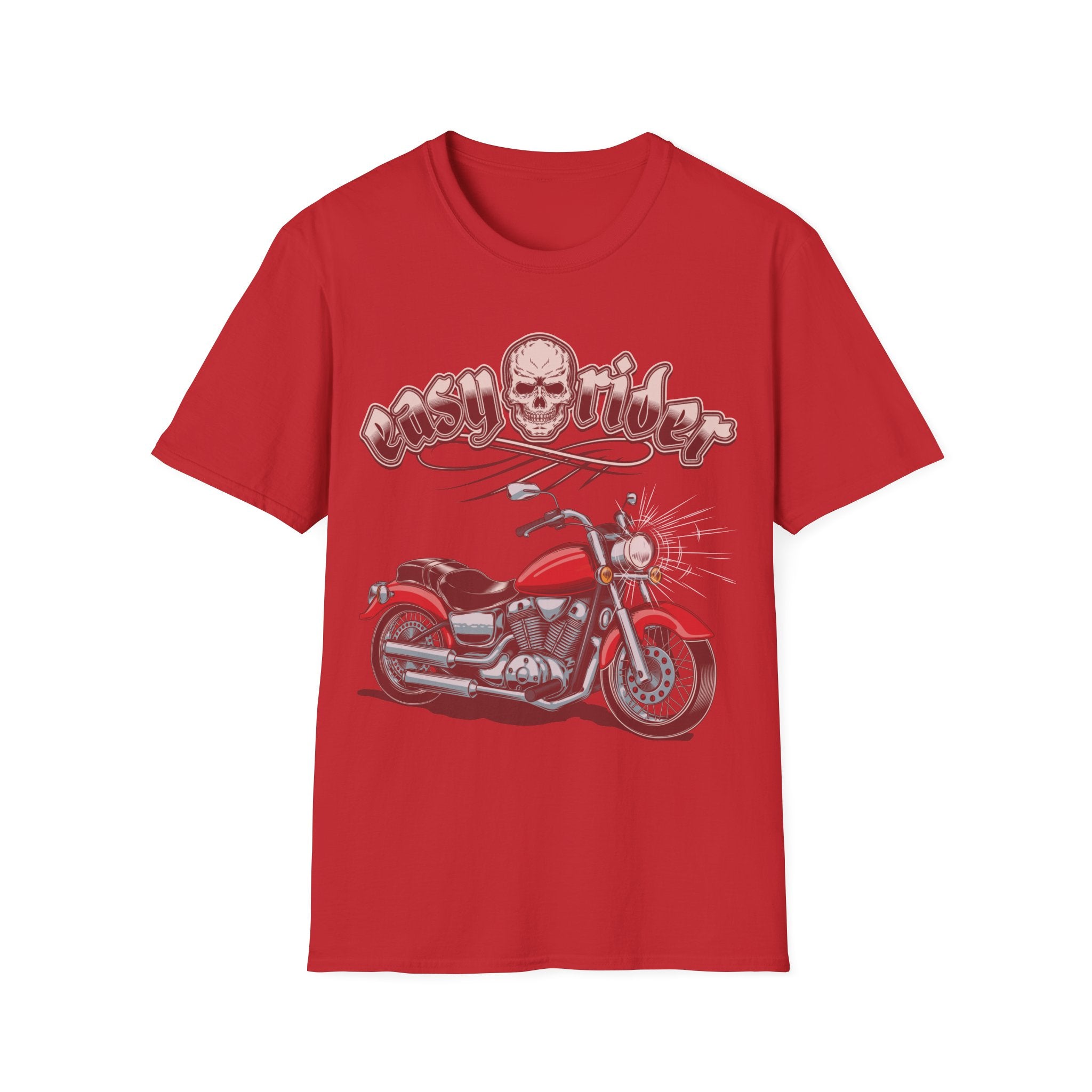 Biker T Shirt Ring Spun Cotton Easy Rider – Wicked Gear