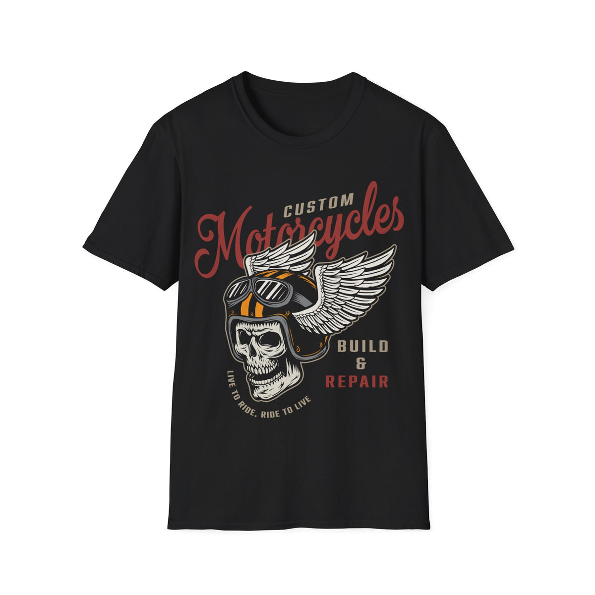 Biker Merch Custom Motorcycles Biker T-Shirt | Wicked Gear