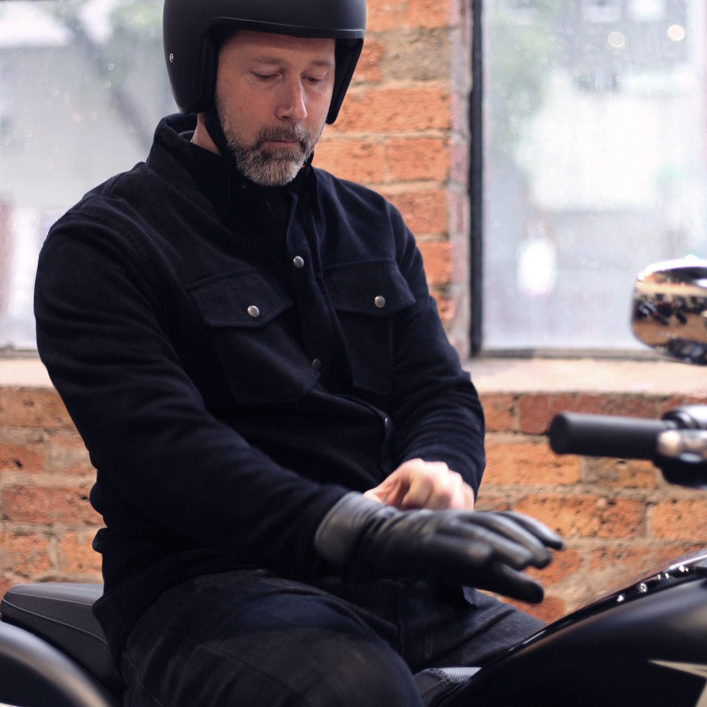 Men's Corduroy Protective Motorcycle Shirt With Kevlar And Protectors JRS10032