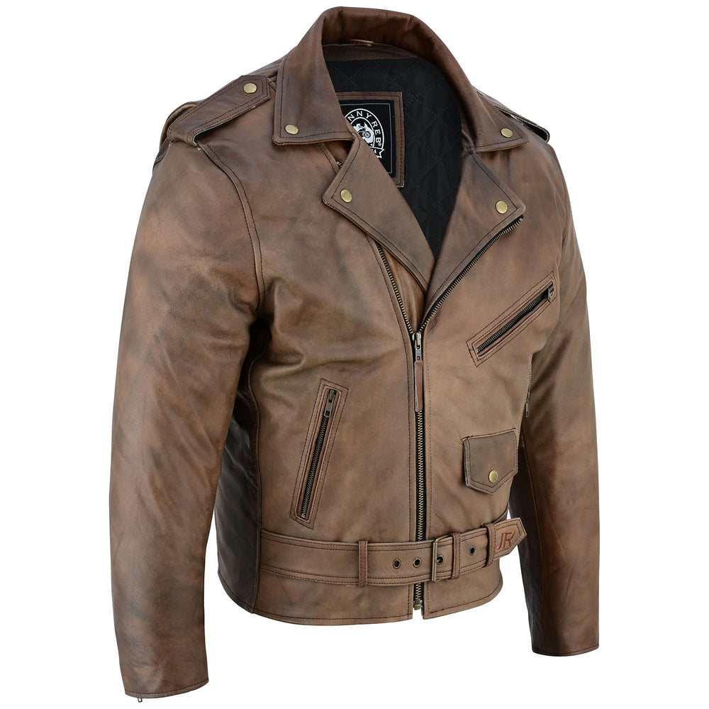 Brando Style Leather Motorcycle Jacket JRJ10039