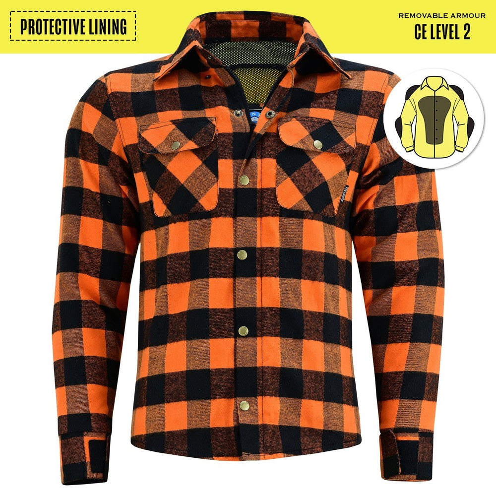 Men's Waratah II Protective Motorcycle Shirt With Kevlar And Protectors JRS10031