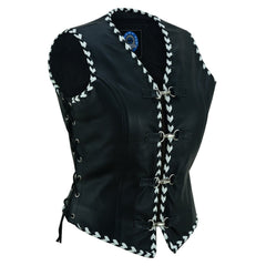 Women's Springbrook Leather Biker Vest