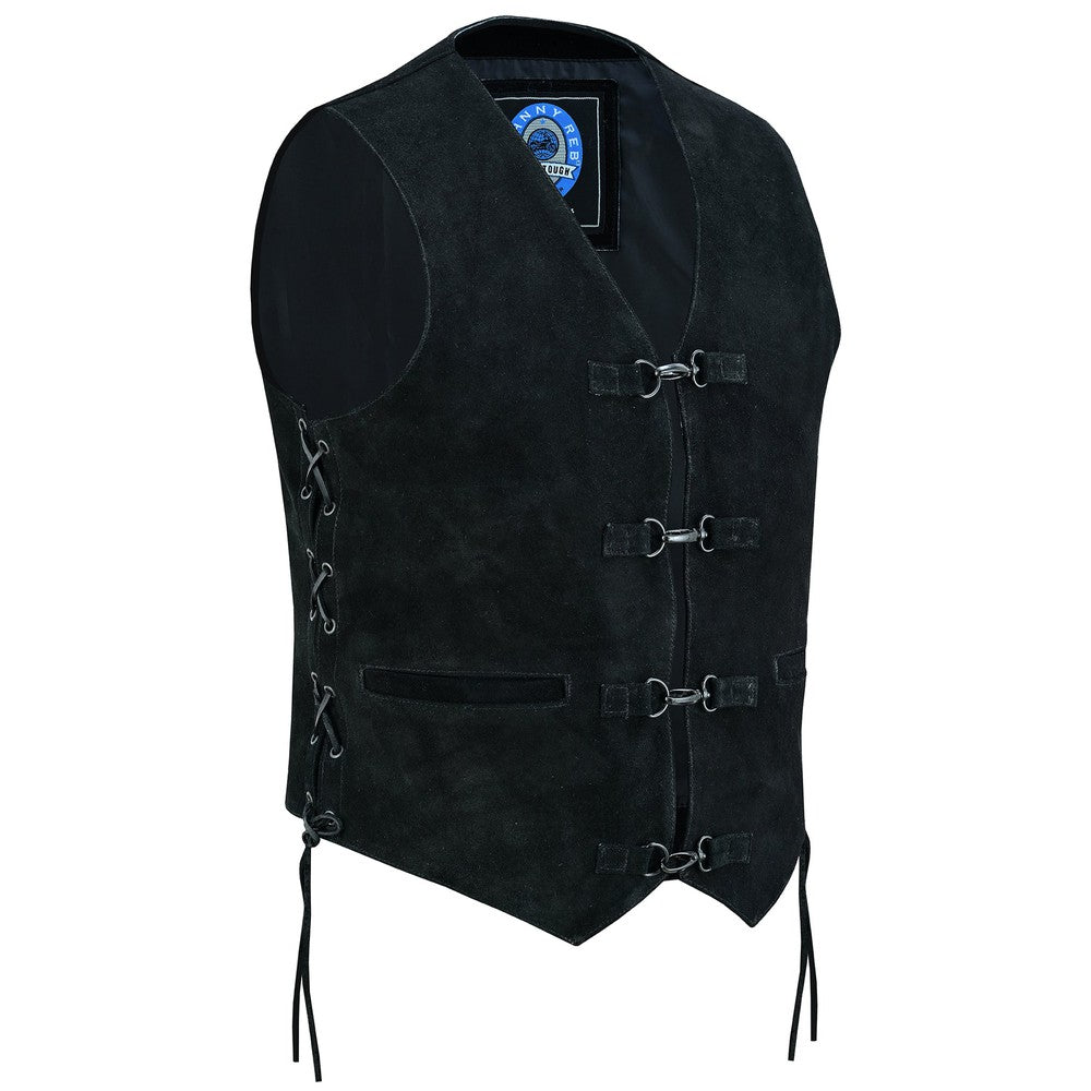 Men's Men's Longreach Suede Vest ck Leather Motorcycle Vest JRV10042