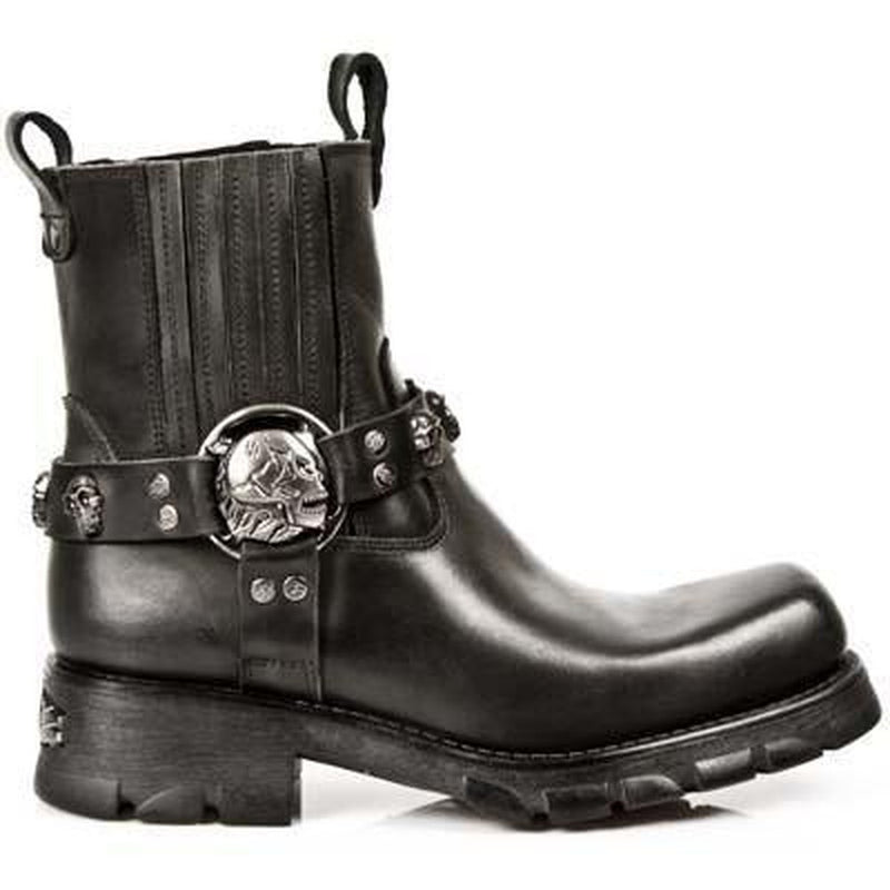 New Rock Skull Harness Boot Made In Spain Intergral Stitching-M-7621