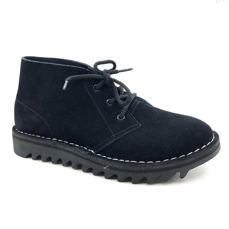 Original Rollers Ripple Sole 3 Eye Desert Boots -Harley Black Suede-In Stock Now!-Mens Boots-Wicked Gear