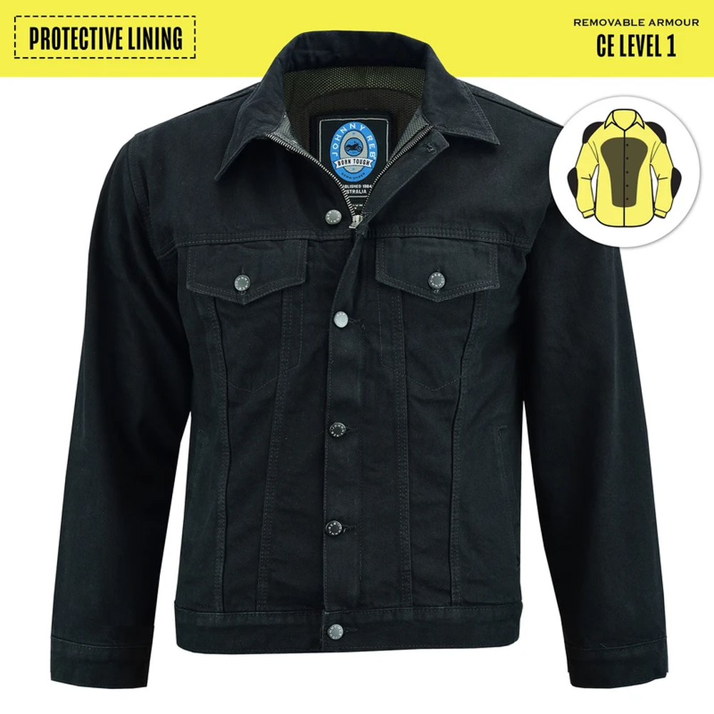 Men's Glenbrook Denim Protective Jacket -Black