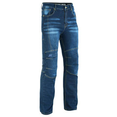 Mens Protective Blue Biker Jeans With Removable Armour