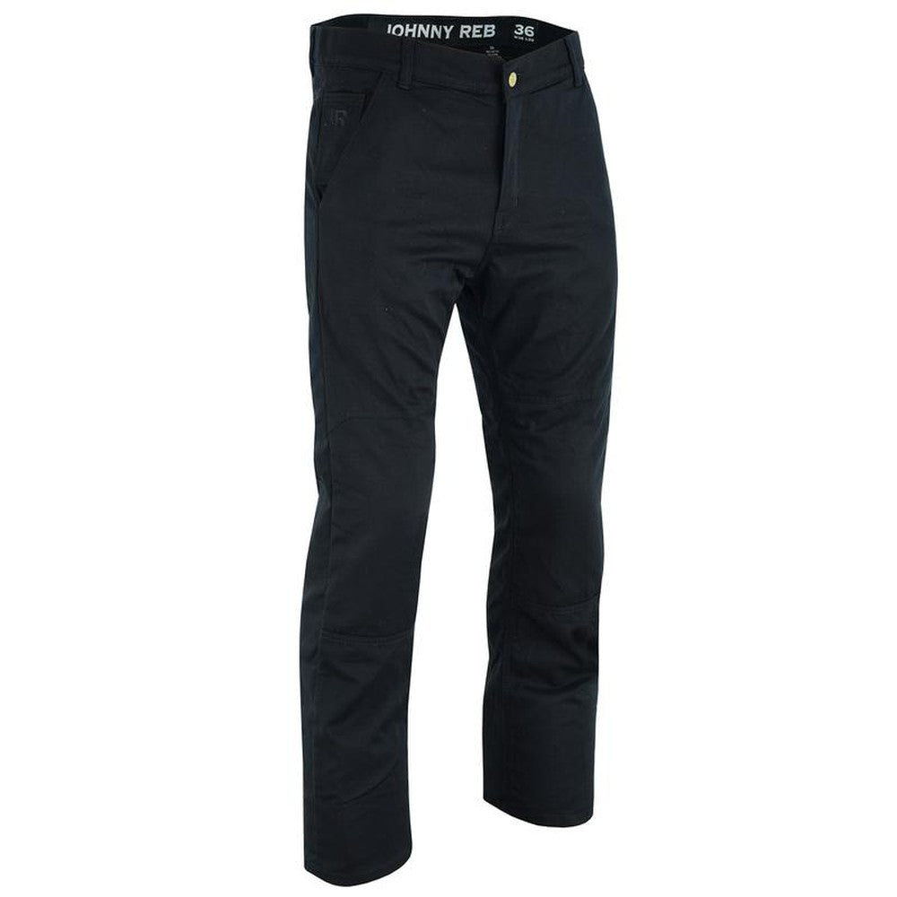 Mens Protective Black Cotton Pants With Removable Armour