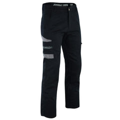 Mens Protective Black Tradie Pants With Removable Armour JRK10025