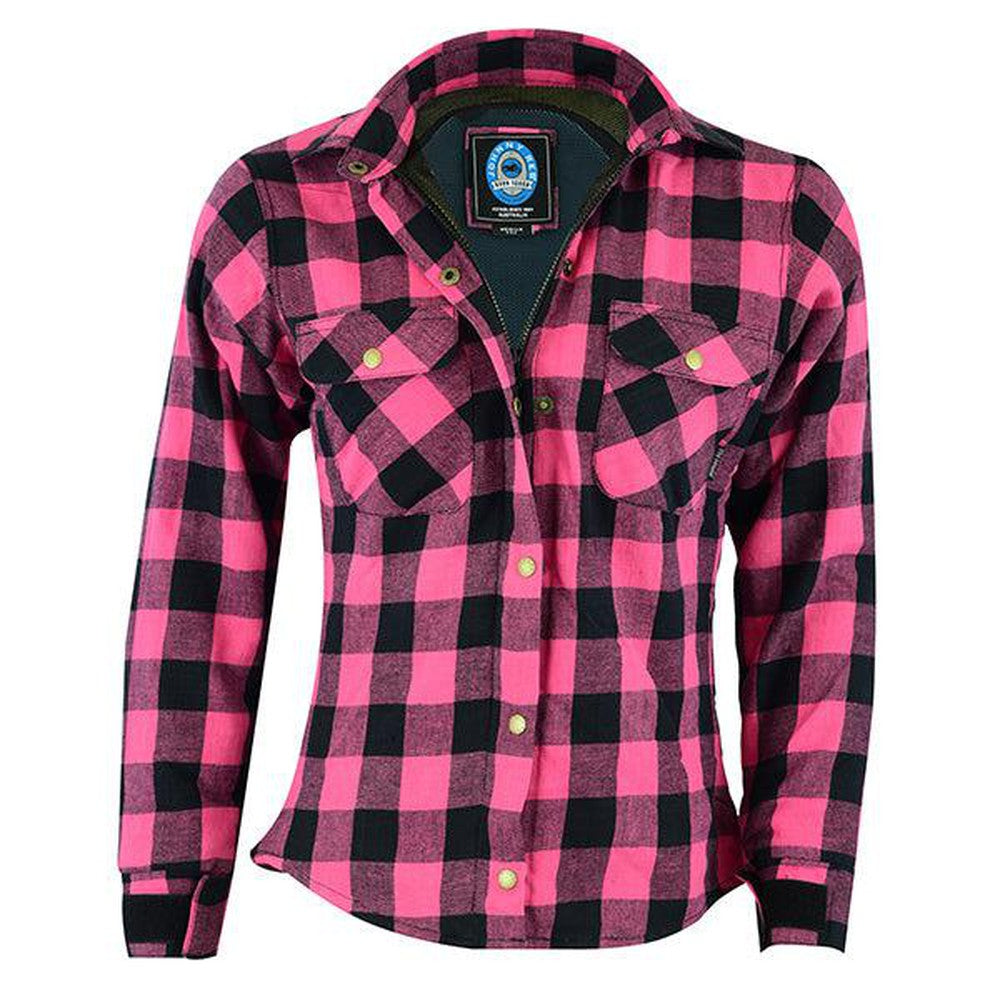 Johnny Reb Womens 'waratah' Plaid Protective Shirt - Reinforced With Protective- Fibre-JRS10004