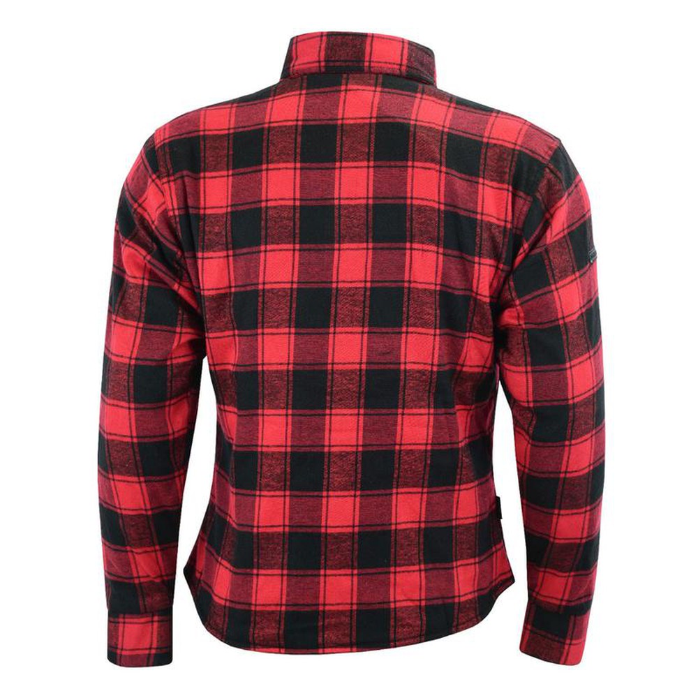 Womens Red/Black Plaid Protective Shirt - Reinforced With Protective- Fibre-JRS10024