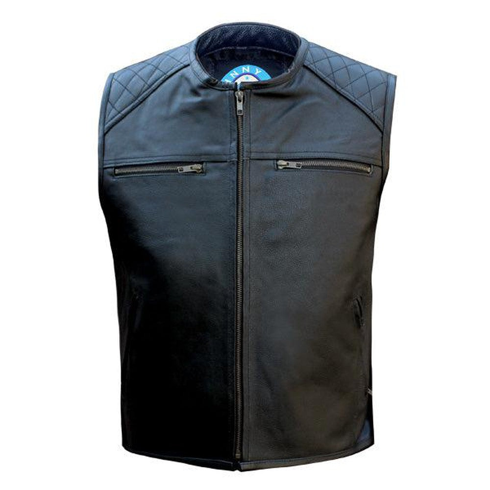 Johnny Reb "Savage River" Leather Vest JRV10016-mens leather biker motorcycle vests-Wicked Gear