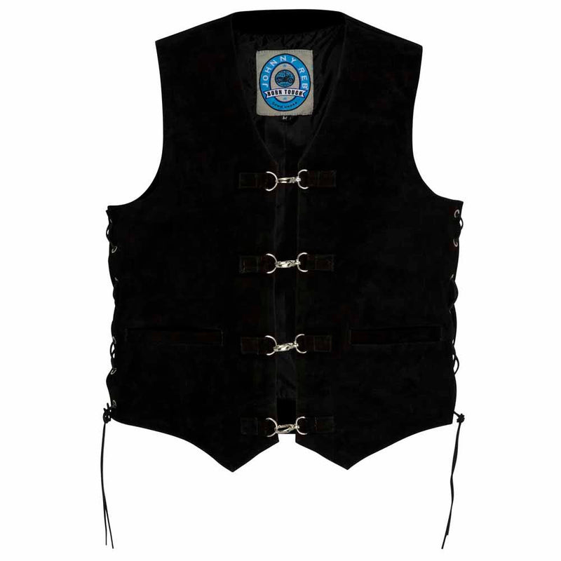 Johnny Reb Longreach Leather Motorcycle Vest JRV10004-mens leather biker motorcycle vests-Wicked Gear