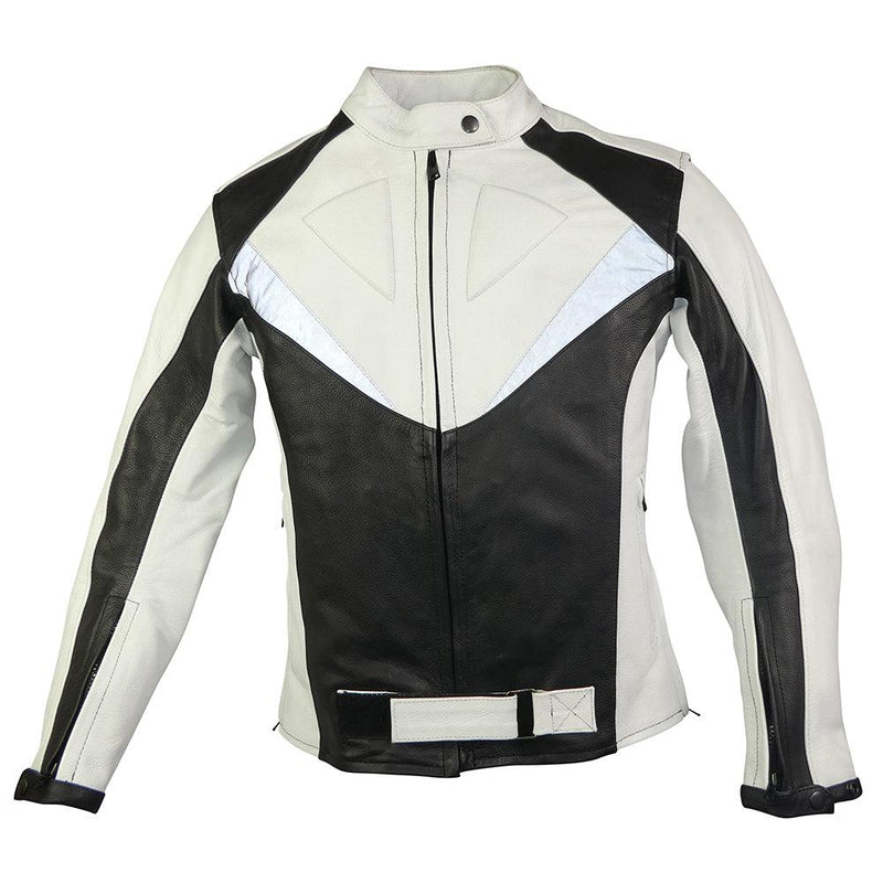Womens Black & White Sport Rider Jacket-Ruby-SIZE S ONLY!