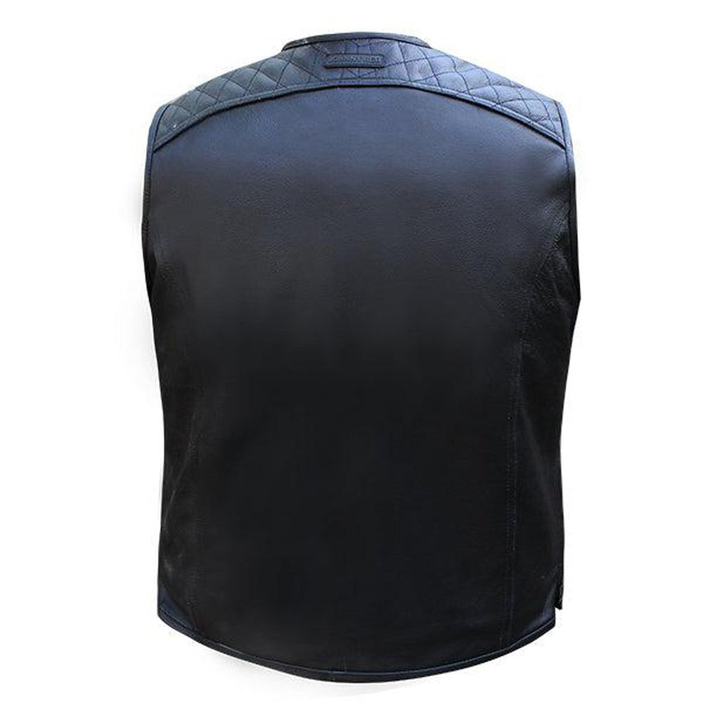 Johnny Reb "Savage River" Leather Vest JRV10016-mens leather biker motorcycle vests-Wicked Gear