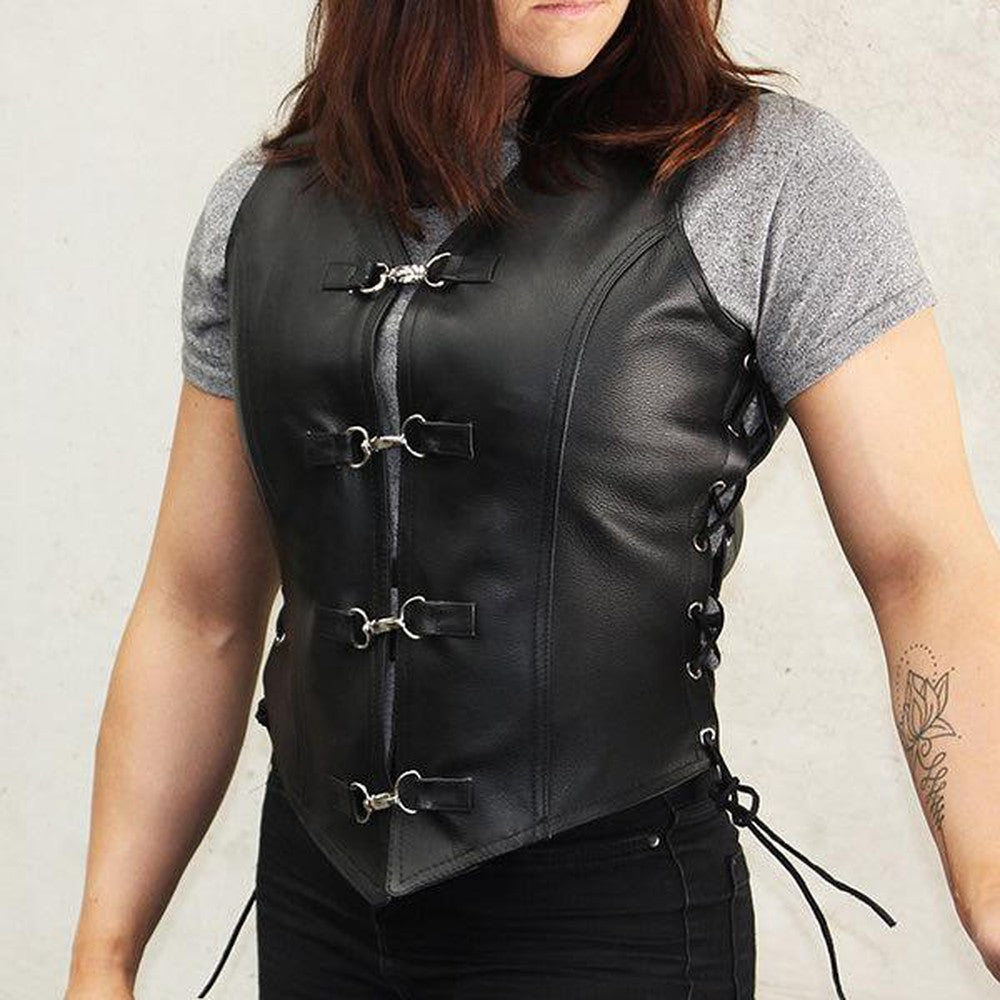 Johhny Reb Womens Saphire Leather Vest JRV10014